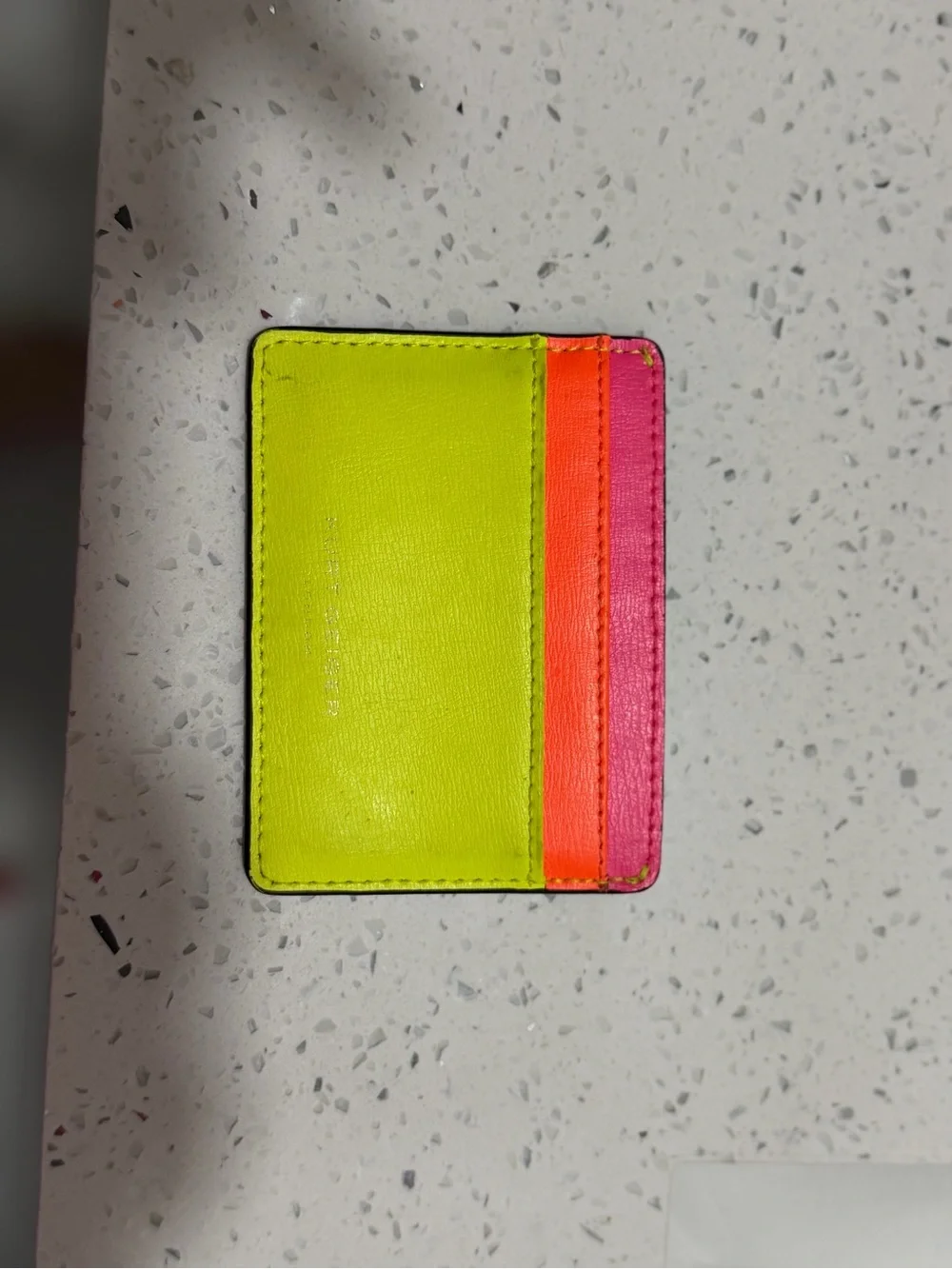 Kurt Geiger of London Neon Multi-Color Kids Card Holder - Lime, Orange & Pink